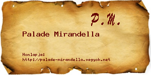 Palade Mirandella névjegykártya